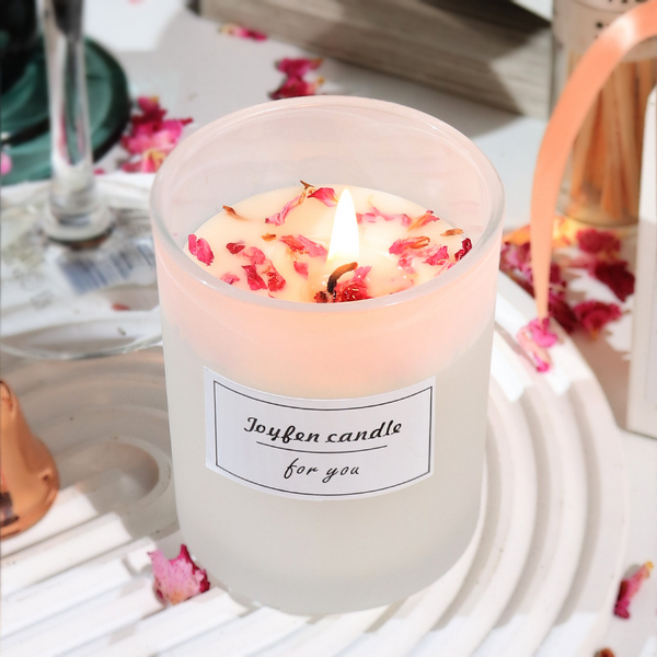 Rose Scented Candle Set Manufacturer - Hot Sale Valentine's Day Romantic Wedding Dry Flower Pillar Gift Tool