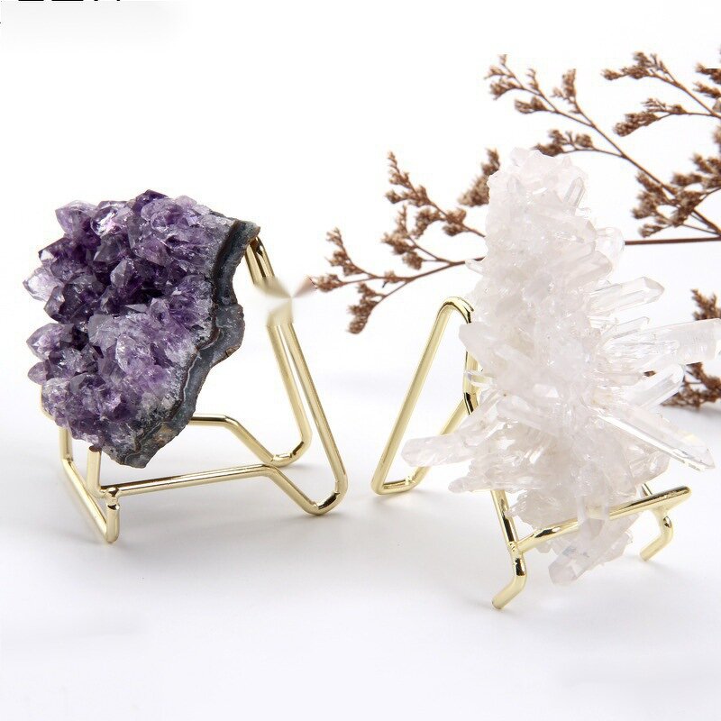 Mineral Display Stand Manufacturer - Metal Rack Holder for Crystals Agate Rock Fossil Coral Specimens Tool