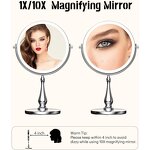 Double Sided LED Makeup Mirror Manufacturer - Wholesale Rechargeable Touch Screen 3 Colors Adjustable Tool