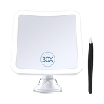 LED Lighted Suction Cup Mirror Manufacturer - Wholesale 360° Rotating 20X Magnifying Bathroom Cosmetic Tool