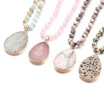 Bohemian Stone Necklace Manufacturer - Fashion Tribal Long Drop Pendant Women Jewelry Accessory Tool