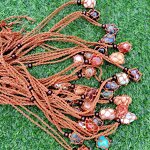 Tumbled Crystal Pendant Necklace Manufacturer - Hot Seller Hand Net Woven Adjustable Gemstone Jewelry Tool