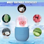 Silicone Ice Facial Roller Manufacturer - Reusable Jade Roller Skin Care Ice Holder Face Eye Mold Tool