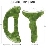 2-in-1 Green Resin Gua Sha Tool Manufacturer - Popular Custom Logo Face Beauty Scraping Massager Tool