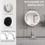 Double Sided LED Makeup Mirror Manufacturer - Wholesale Rechargeable Touch Screen 3 Colors Adjustable Tool