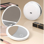 LED Compact Travel Mirror Manufacturer - Pocket 1X/2X Magnification Double Sided Foldable Handheld Tool