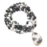 Bohemian Stone Necklace Manufacturer - Fashion Tribal Long Drop Pendant Women Jewelry Accessory Tool