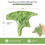 4 PCS Jade Gua Sha Set Manufacturer - Large Board Handle Full Body Deep Tissue Scraping Sculpting Tool