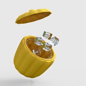 Silicone Pumpkin Ice Bucket Mold Manufacturer - New Style Big Crushed Ice Cube Homemade Maker Tool