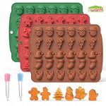 Christmas Silicone Chocolate Mold Manufacturer - 5in1 BPA Free Cake Decor Cookie Candy Gummy Baking Tool