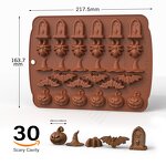 Halloween Silicone Mould Set Manufacturer - H1 5 in 1 Chocolate Candle Baking DIY Mold Tool