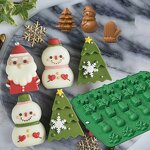 Christmas Silicone Chocolate Mold Manufacturer - 5in1 BPA Free Cake Decor Cookie Candy Gummy Baking Tool