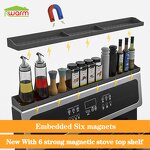 Magnetic Stove Top Shelf Manufacturer - Custom 6 Strong Magnet Anti-slip Kitchen Spice Rack Organizer