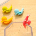 Silicone Tea Infuser Set Manufacturer - SC13 Snail Shape Candy Colors Coffee Tea Bag Holder Tool