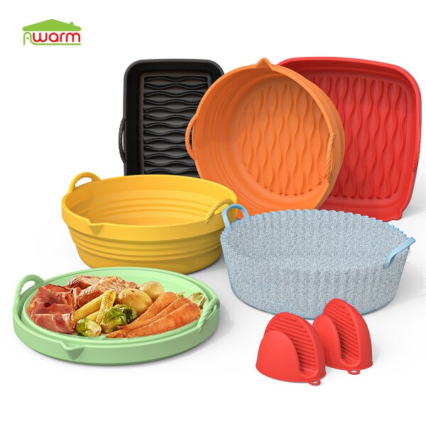 Foldable Silicone Air Fryer Liner Manufacturer - Dual-Use High-Temperature Resistant Oven Baking Tray
