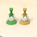 Silicone Tea Infuser Manufacturer - Cute Baby Dinosaur Loose Leaf Tea Egg Strainer Ball Filter