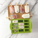 Silicone Popsicle Molds Manufacturer - New Summer Hot Sale Ice Cream Tools with Wooden Sticks Custom Mini Mold