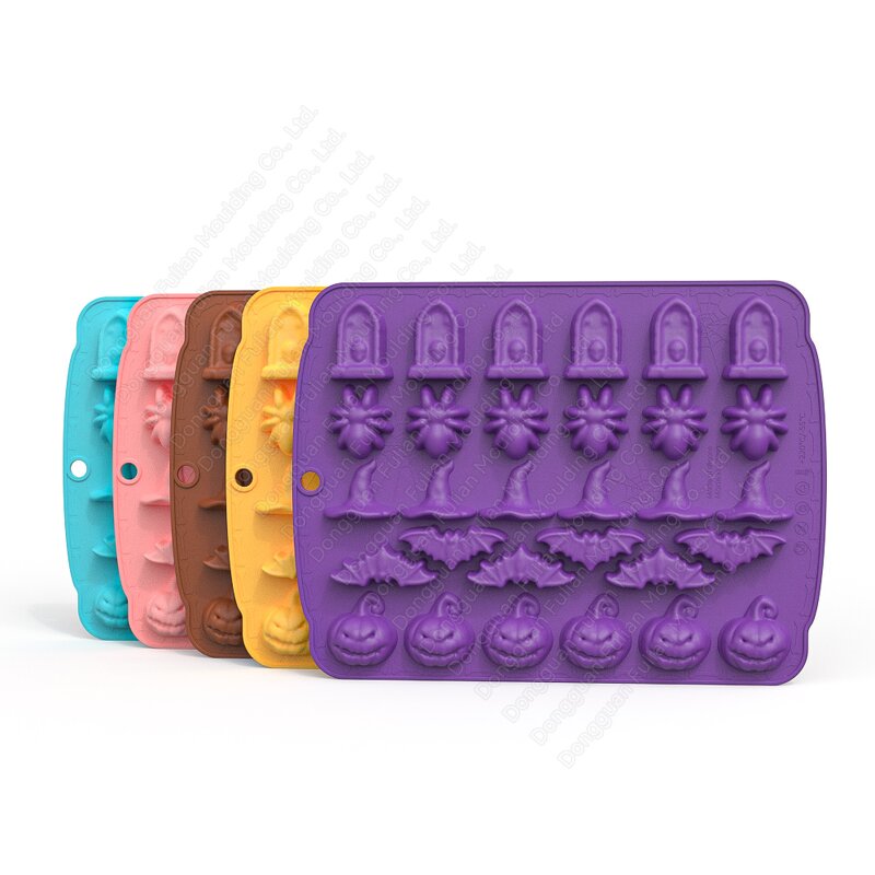 Halloween Silicone Mould Set Manufacturer - H1 5 in 1 Chocolate Candle Baking DIY Mold Tool