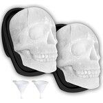 3D Skull Silicone Ice Mold Manufacturer - Halloween Black Giant Whiskey Beverages Ice Cube Maker