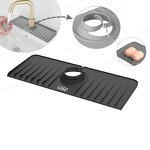 Silicone Faucet Splash Guard Manufacturer - G4 Sink Backsplash Drip Catcher Absorbent Kitchen Mat