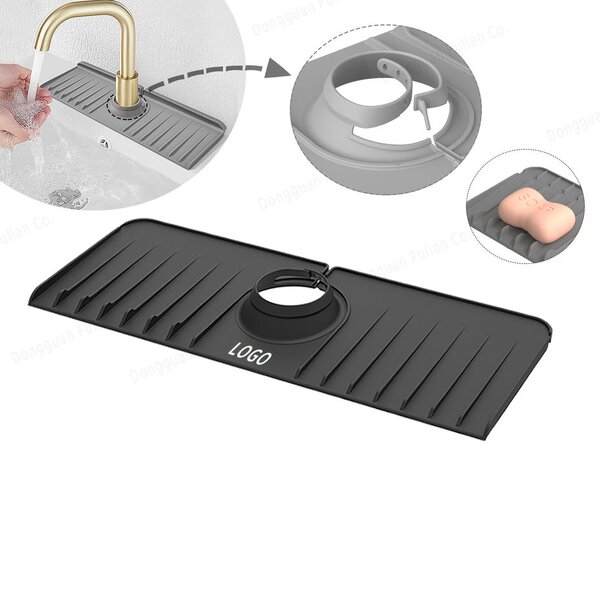 Silicone Faucet Splash Guard Manufacturer - G4 Sink Backsplash Drip Catcher Absorbent Kitchen Mat