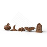 Halloween Silicone Mould Set Manufacturer - H1 5 in 1 Chocolate Candle Baking DIY Mold Tool
