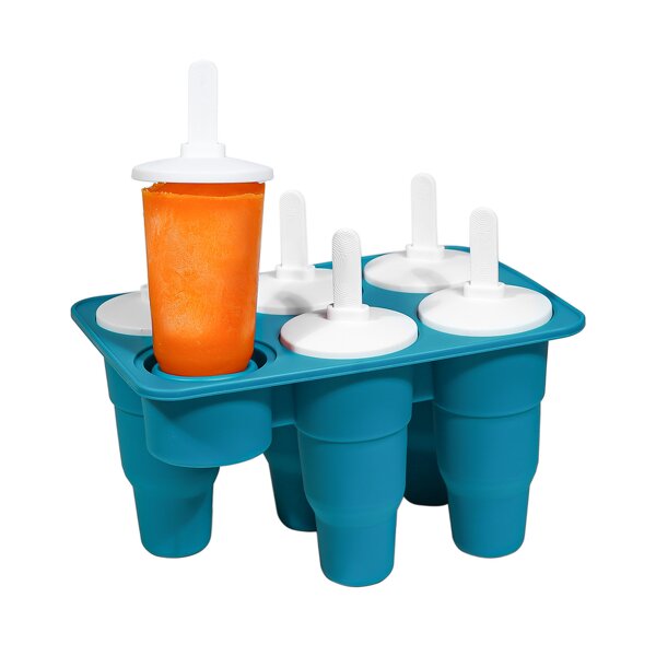 Silicone Popsicle Molds Manufacturer - High Quality Collapsable 6 Cavities 3D Commercial Pop Maker