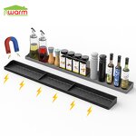 Magnetic Stove Top Shelf Manufacturer - Custom 6 Strong Magnet Anti-slip Kitchen Spice Rack Organizer