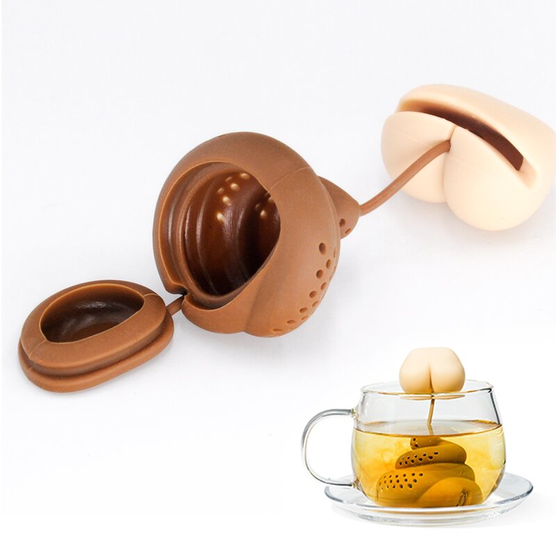 Silicone Tea Infuser Manufacturer - SI08 Funny Butt Stool Shape Loose Leaf Tea Maker Strainer