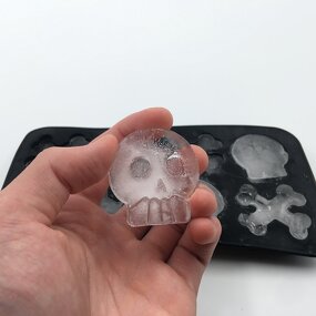 Skull Rib Silicone Ice Tray Manufacturer - CS06 Bestseller Slow Melting Large Clear Ice Ball Maker