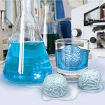 Brain-shaped Silicone Ice Tray Manufacturer - BI08 Four-connected Kitchen Bar Party Drink Decoration Mold
