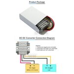 DC Voltage Regulator - 12V/24V to 5V 50W Waterproof Buck Converter