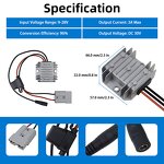 DC Boost Converter - 12V/24V to 30V 3A 90W with DC Female Plug & Fuse