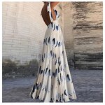 Suspender Dress Manufacturer - Leaky Back Print Large Swing Sleeveless for Summer