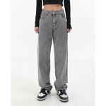 Jeans Manufacturer - Women's Retro Smoke Grey Loose Slim Straight Leg
