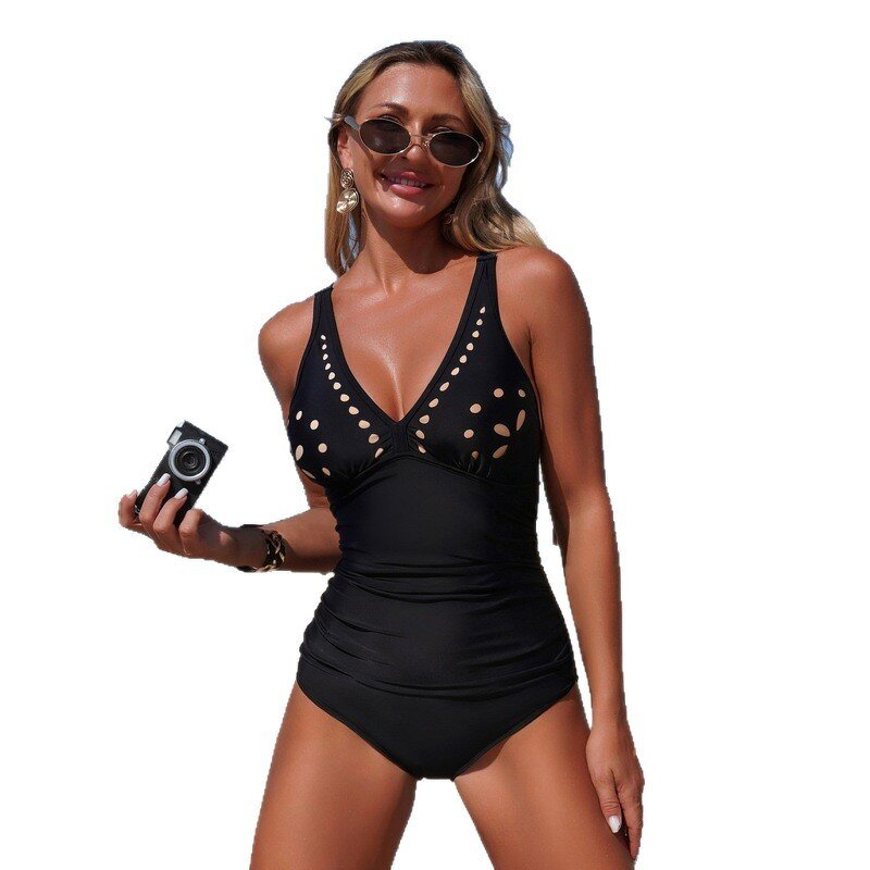 One Piece Swimwear Manufacturer - Sexy Backless Solid Color for Girls