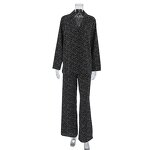 Pajamas Set Manufacturer - Long Sleeve Silk Satin Dot Print Loose