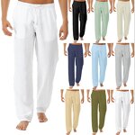 Men's Casual Pants Manufacturer - Sports Solid Color Cotton Linen