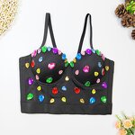 Suspender Top Manufacturer - Nail Bead Fish Bone Short Fitting Gemstone