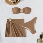 Bikini Set Manufacturer - 3 Piece with Wrap Coverup Bandeau Triangle