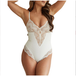Body Shaper Manufacturer - V Neck Lace Waist Sculpting Siamese