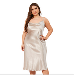 Satin Sleep Dress Manufacturer - with Suspenders Large Size Sexy Silhouette