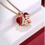 Necklace Manufacturer - Love Heart Gold Zircon Alphabet MoM Gift