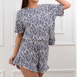 Pajamas Set Manufacturer - Zebra Print Short Sleeve Loose Two Piece
