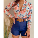 Women's Casual Set Manufacturer - Light Cooked Digital Printed Shirt & Shorts