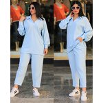 Women's Casual Suit Manufacturer - Oversized Lapel Collar Shirt & Pocket Pants