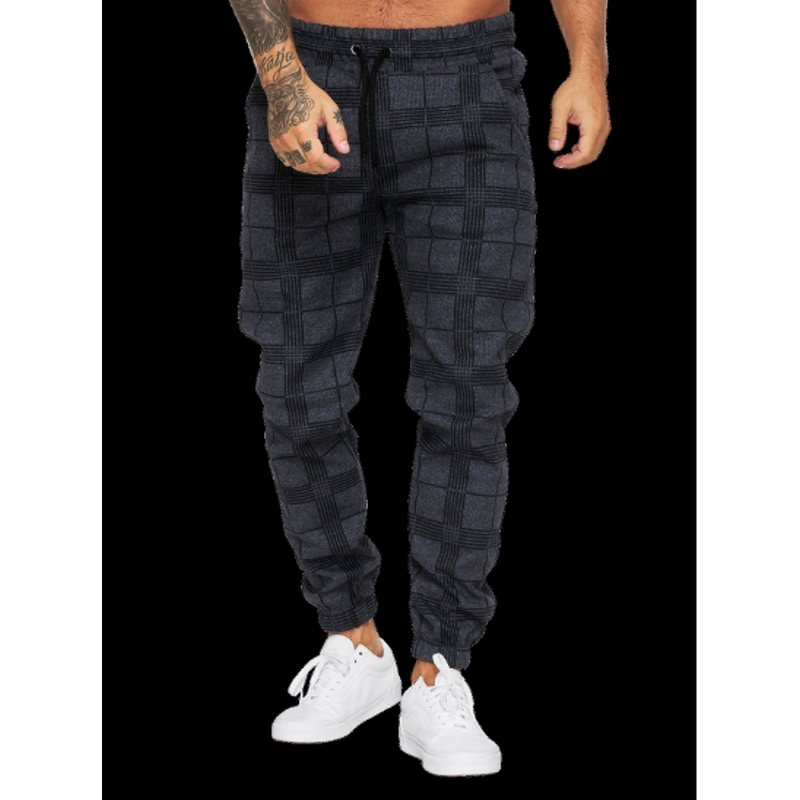 Men's Casual Pants Manufacturer - Checkered 3D Digital Printed Fitness Leggings