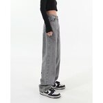 Jeans Manufacturer - Women's Retro Smoke Grey Loose Slim Straight Leg