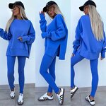 Women's Casual Suit Manufacturer - Tight Pants & Loose Sweatshirt Two-Piece Set