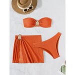 Bikini Set Manufacturer - 3 Piece with Wrap Coverup Bandeau Triangle